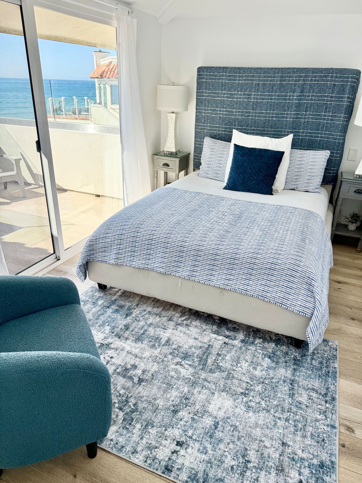 Ocean view bedroom opening straight onto the beachfront deck